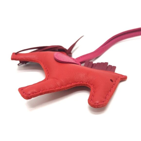 HERMES Rodeo PM Bag Charms Charms Accessories charm Anyo Miro Red/pink - Picture 4 of 11